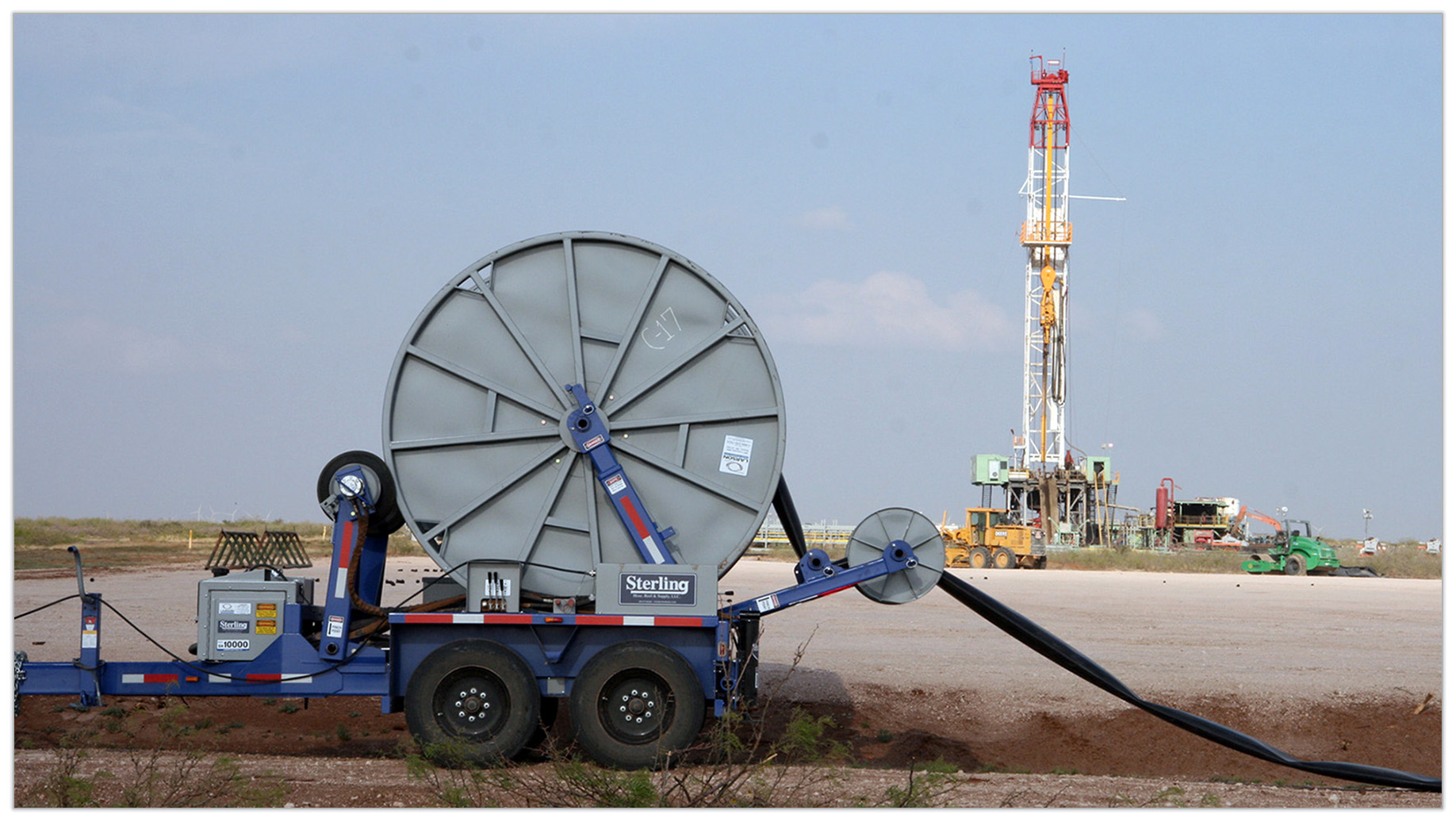 Oilfield Water Transfer Hose Reel and Frac Hose